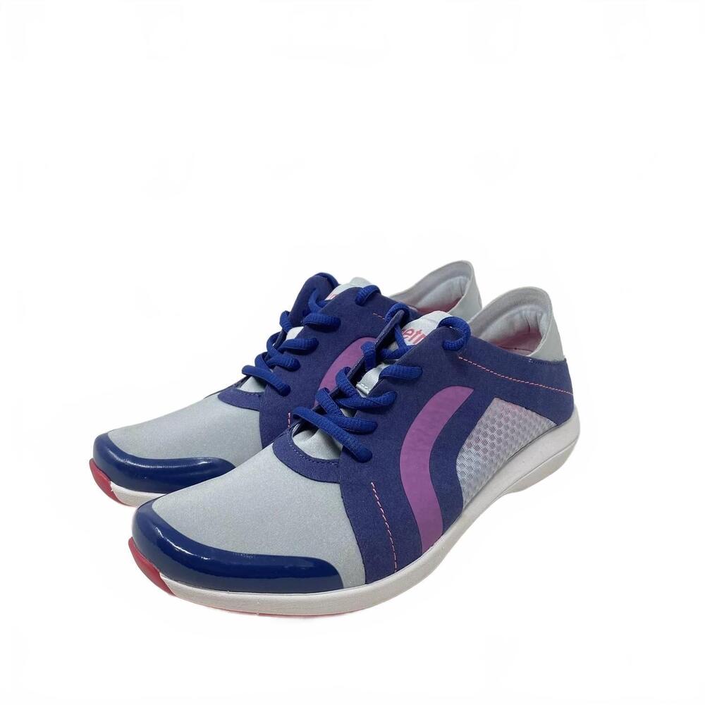 NEW AETREX women's sloane comfort sneakers in navy lace up